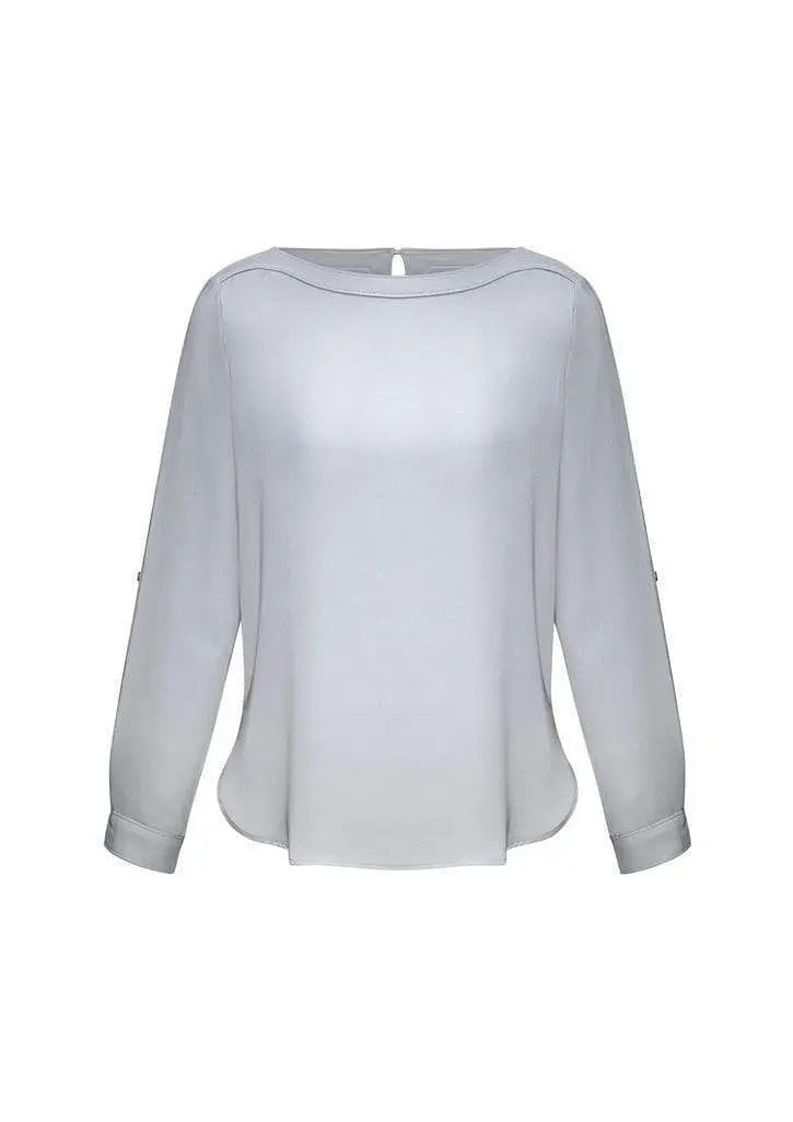 Biz Collection Corporate Wear Silver Mist / 6 Biz Collection Women’s Madison Boatneck Blouse S828ll